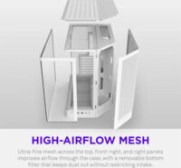 NZXT H6 2026 All White Midi Torony Számítógépház - Fehér