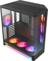 NZXT H6 RGB+ 2026 All Black Midi Torony Számítógépház + 7db 120mm ventilátor - Fekete