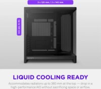 NZXT H6 RGB+ 2026 All Black Midi Torony Számítógépház + 7db 120mm ventilátor - Fekete