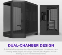 NZXT H6 RGB+ 2026 All Black Midi Torony Számítógépház + 7db 120mm ventilátor - Fekete