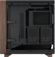 Fractal Design Summit Black Solid Midi Torony Számítógépház + 3db 140mm ventilátor - Fekete/Fa