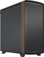 Fractal Design Summit Black Solid Midi Torony Számítógépház + 3db 140mm ventilátor - Fekete/Fa