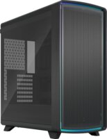 Fractal Design Summit Ambience Blackout TG Light Tint Midi Torony Számítógépház + 3db 140mm ventilátor - Fekete