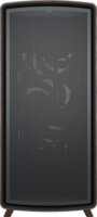 Fractal Design Summit Black TG Light Tint Midi Torony Számítógépház + 3db 140mm ventilátor - Fekete/Fa