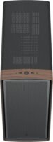 Fractal Design Summit Black TG Light Tint Midi Torony Számítógépház + 3db 140mm ventilátor - Fekete/Fa