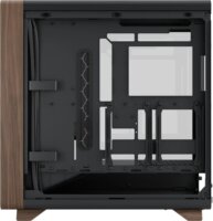 Fractal Design Summit Black TG Light Tint Midi Torony Számítógépház + 3db 140mm ventilátor - Fekete/Fa
