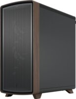 Fractal Design Summit Black TG Light Tint Midi Torony Számítógépház + 3db 140mm ventilátor - Fekete/Fa