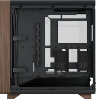 Fractal Design Summit Black TG Light Tint Midi Torony Számítógépház + 3db 140mm ventilátor - Fekete/Fa