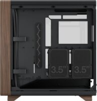 Fractal Design Summit Black TG Light Tint Midi Torony Számítógépház + 3db 140mm ventilátor - Fekete/Fa