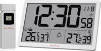 Kienzle Jumbo NEO LCD Rádióvezérelt fali óra időjárás-állomással 1 külső szenzorral - Fehér