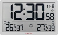 Kienzle Jumbo NEO LCD Rádióvezérelt fali óra időjárás-állomással 1 külső szenzorral - Fehér