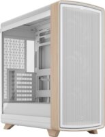 Fractal Design Summit Chalk White TG Clear Tint Midi Torony Számítógépház + 3db 140mm ventilátor - Fehér/Fa
