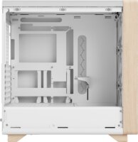Fractal Design Summit Chalk White TG Clear Tint Midi Torony Számítógépház + 3db 140mm ventilátor - Fehér/Fa