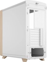 Fractal Design Summit Chalk White TG Clear Tint Midi Torony Számítógépház + 3db 140mm ventilátor - Fehér/Fa