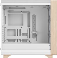 Fractal Design Summit Chalk White TG Clear Tint Midi Torony Számítógépház + 3db 140mm ventilátor - Fehér/Fa