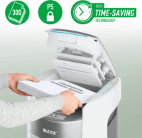 Leitz 80410000 IQ Optimax AutoFeed 300 Iratmegsemmisítő 8 lap 25L - Fehér