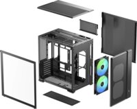 DeepCool CG590 MESH 2F Midi Torony Számítógépház + 2db 160mm ventilátor - Fekete