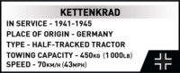 COBI 2681 Kettenkrad Lánctalpas Motorkerékpár 239 Darabos Építőkészlet