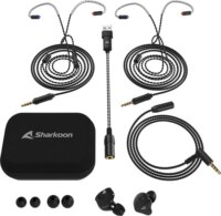 Sharkoon Stealthbite IEM Vezetékes Gamer Fülhallgató Headset - Fekete