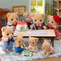 Epoch Sylvanian Families Biscuit Medve Család Figura 8cm