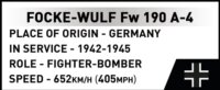 Cobi 5775 Focke-Wulf Fw 190 A-4 390 Darabos Építőjáték