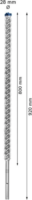 Bosch Ø 28 x 800/920mm Professional Expert SDS-max-8X Beton fúrószár