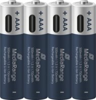 MediaRange MRBAT160 Újratölthető Lítium Mignon Elem AAA USB-C 500mAh 1.5V (4db / csomag)