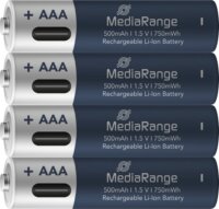 MediaRange MRBAT160 Újratölthető Lítium Mignon Elem AAA USB-C 500mAh 1.5V (4db / csomag)