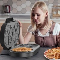 Black+Decker BXFC3200E Szív alakú Gofrisütő 1400W - Sötétszürke