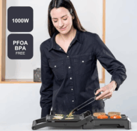 Black+Decker BXGR1001E Elektromos Asztali Grillsütő 1000 Watt - Fekete