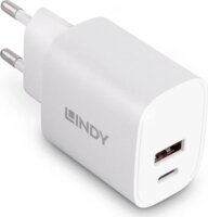 Lindy 73413 USB-A / USB-C Hálózati Töltő Adapter 20W - Fehér
