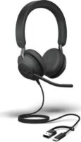 Jabra Evolve2 40 SE USB-C/A UC Call Center Vezetékes Headset - Fekete