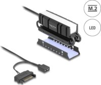 Delock 18460 RGB M.2 SSD Hűtőborda - Fekete