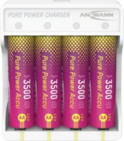 Ansmann 1001-0183 4x AA NiMH Akkumulátor töltő + 4db elem (3500mAh)