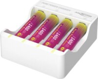 Ansmann 1001-0182 4x AAA NiMH Akkumulátor töltő + 4db elem (1400mAh)