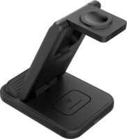Goobay 77671 3in1 Qi Wireless Töltő 15W - Fekete