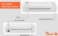 Peach PBP351 Meleg/Hideg A4 Laminálógép és Trimmer + Lamináló Fólia Szett - Fehér