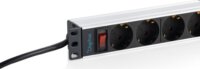 Digitus DN-95418-S 10" Rack 4 aljzatos Túlfeszültségvédő Elosztó 2m - Fekete / Fehér