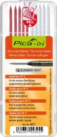 Pica Dry 4071 Summer-Heat Pótbetét Készlet Mélyfurat Jelölőhöz 10db - Piros / Fehér