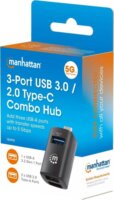 Manhattan 180993 3-port USB-C Mini HUB (1x USB 3.0 + 2x USB 2.0)