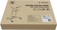 Gembird TVS-DESK-01-BK Állítható Álló Gurulós Irodai Asztal - Fekete