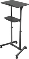 Gembird TVS-DESK-01-BK Állítható Álló Gurulós Irodai Asztal - Fekete