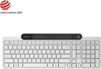 Lenovo 800 Többeszközös Öntöltő Bluetooth Billentyűzet US - Fehér