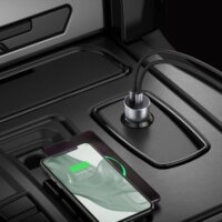 Ugreen CD213 USB-C (PD) + USB-A Autós gyorstöltő 36W - Szürke