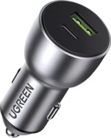 Ugreen CD213 USB-C (PD) + USB-A Autós gyorstöltő 36W - Szürke