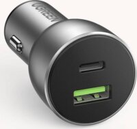 Ugreen CD213 USB-C (PD) + USB-A Autós gyorstöltő 36W - Szürke
