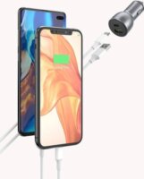 Ugreen CD213 USB-C (PD) + USB-A Autós gyorstöltő 36W - Szürke