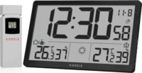 Kienzle Jumbo NEO LCD Rádióvezérelt fali óra időjárás-állomással 1 külső szenzorral - Fekete