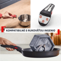 Tefal P0009553 Ingenio Excellence+ 3 részes Serpenyő készlet 24 / 28 cm - Fekete