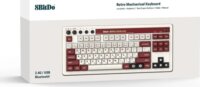 8BitDo Retro 87 Fami Edition Mechanikus Tri-Mode Wireless Gaming Billentyűzet US - Fehér/Piros